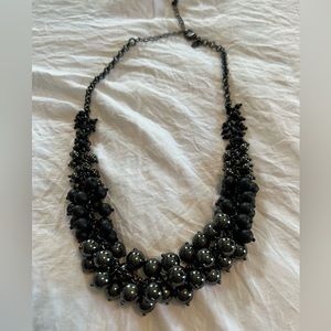 Lia Sophia black tones statement necklace